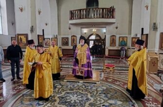 Епископ Николай возглавил служение благодарственного молебна