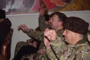 Священник посетил отчетный казачий круг06