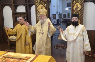 В день памяти преподобного Григория Декаполита епископ Георгиевский и Прасковейский Николай возглавил Божественную литургию